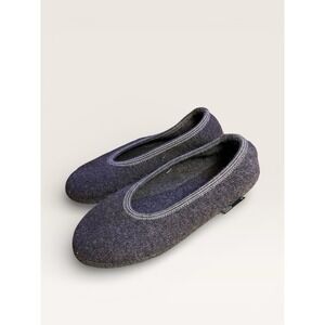 Haflinger Wool Felt Slippers Women's Gray 7/38 Soft Indoor Comfort Shoes Austria